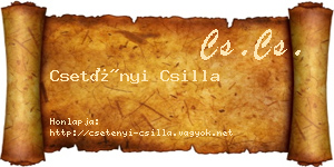 Csetényi Csilla névjegykártya