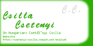 csilla csetenyi business card